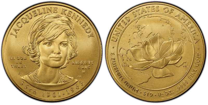 2015 (W) Jacqueline Kennedy First Spouse Ten Dollar Gold