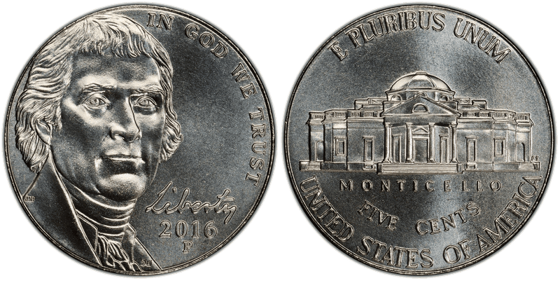 2016 (P) Jefferson Nickel