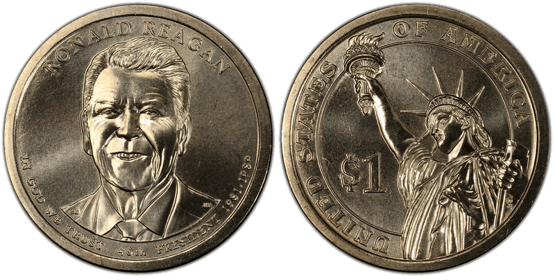 2016 (P) Presidential Dollar - Ronald Reagan, Position A