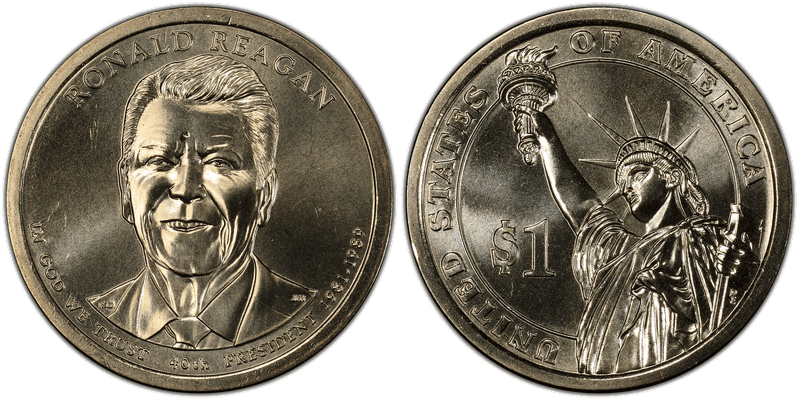 2016 (P) Presidential Dollar - Ronald Reagan, Position B