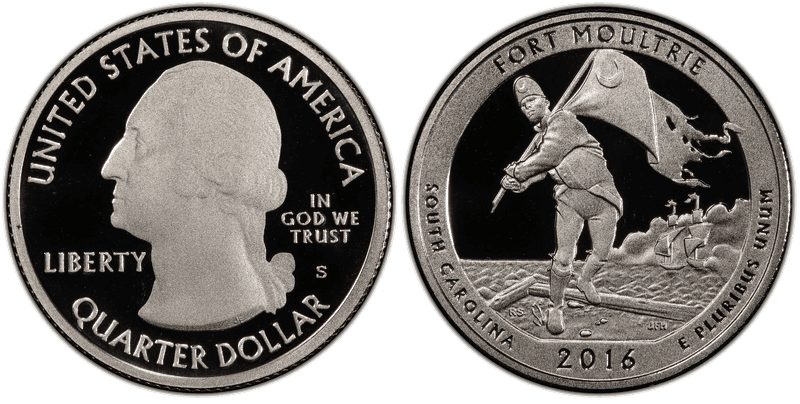 2016 (S) Proof Fort Moultrie National Park Quarter