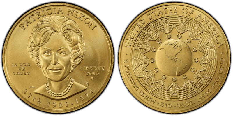 2016 (W) Patricia Nixon First Spouse Ten Dollar Gold