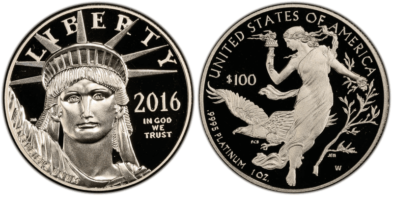 2016 (W) Proof American Eagle One Hundred Dollar Platinum