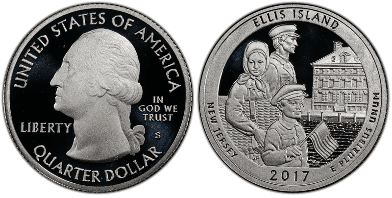 2017 (S) Proof Ellis Island NP-Silver Quarter