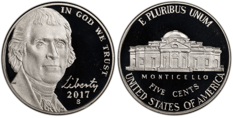 2017 (S) Proof Jefferson Nickel