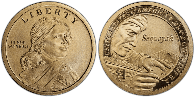 2017 (S) Native American Dollar - Sequoyah Enhanced Uncirculated Set