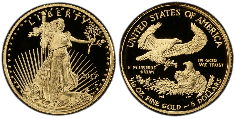 2017 (W) Proof American Eagle Five Dollar Gold