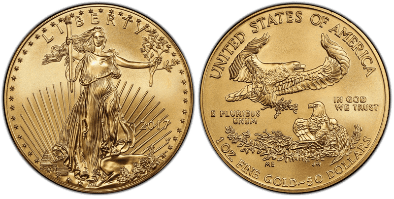 2017 (W) Burnished American Eagle Fifty Dollar Gold