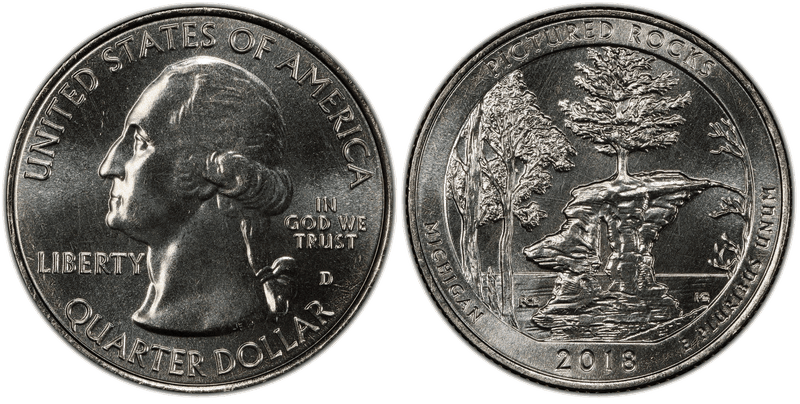 2018 (D) Pictured Rocks National Park Quarter