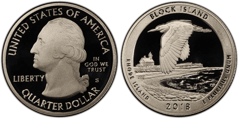 2018 (S) Proof Block Island National Park Quarter