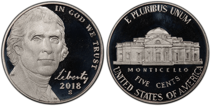 2018 (S) Proof Jefferson Nickel