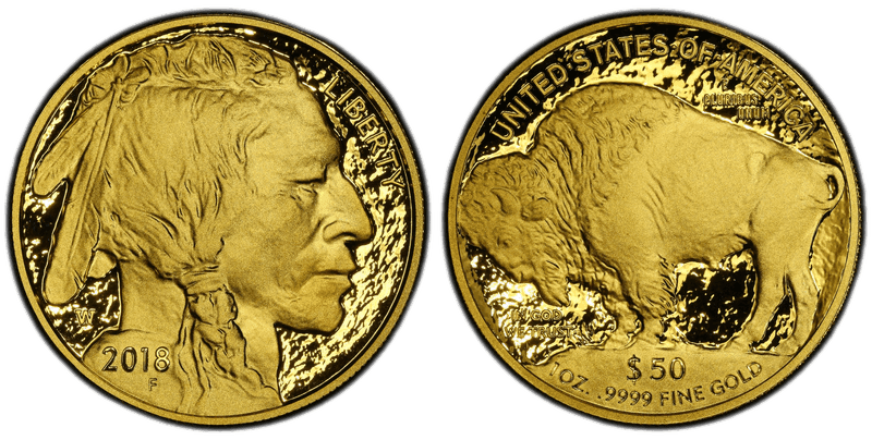 2018 (W) Proof American Buffalo .9999 Fine Gold Fifty Dollar