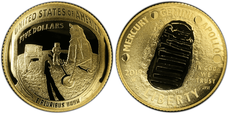 2019 (W) Proof Apollo 11 50th Anniversary Commemorative Five Dollar Gold