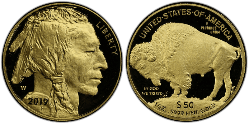 2019 (W) Proof American Buffalo .9999 Fine Gold Fifty Dollar