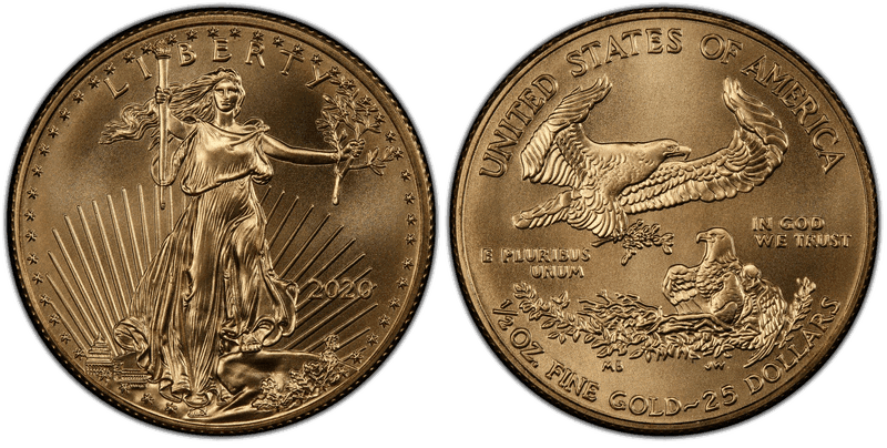 2020 American Eagle Twenty Five Dollar Gold