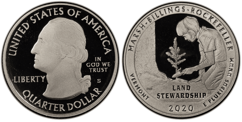 2020 (S) Proof Marsh-Billings-Rockefeller National Park Quarter