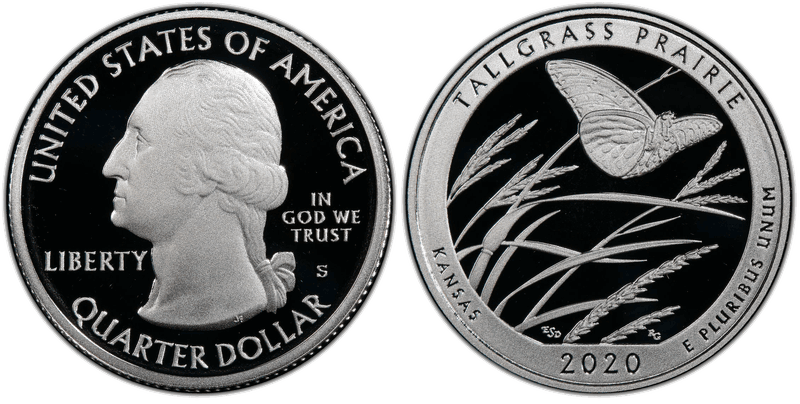 2020 (S) Proof Tallgrass Prairie National Park Quarter
