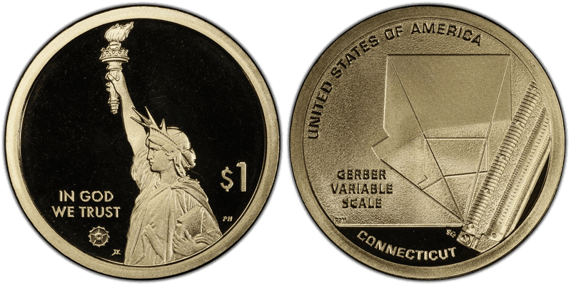 2020 (S) Proof American Innovation Dollar - Connecticut