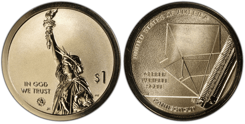 2020 (S) Reverse Proof American Innovation Dollar - Connecticut