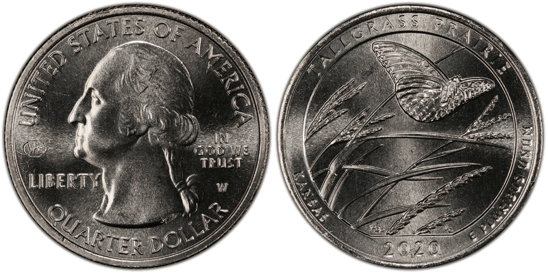 2020 (W) Tallgrass Prairie National Park V75 Quarter