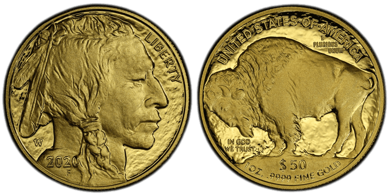 2020 (W) Proof American Buffalo .9999 Fine Gold Fifty Dollar