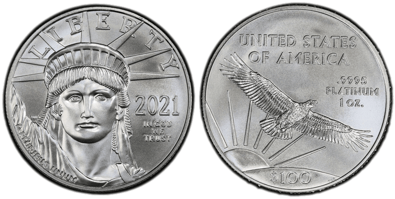 2021 American Eagle One Hundred Dollar Platinum