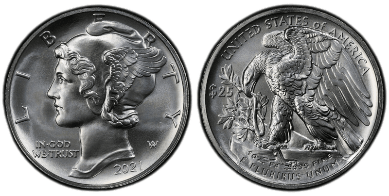 2021 American Palladium Eagles Twenty Five Dollar