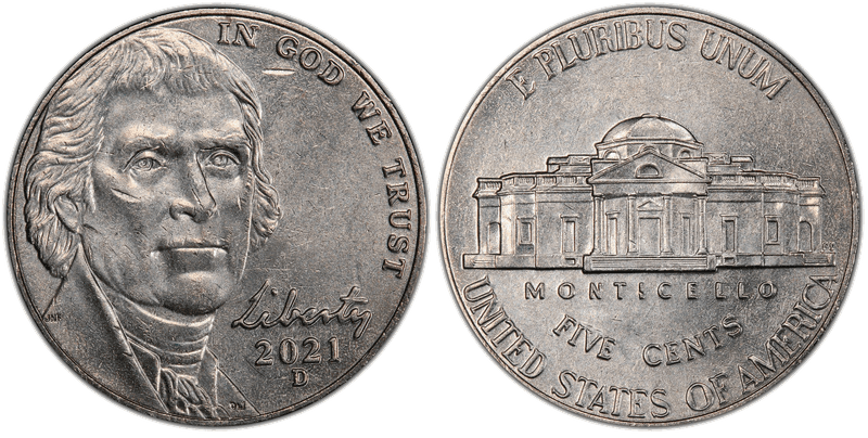 2021 (D) Jefferson Nickel