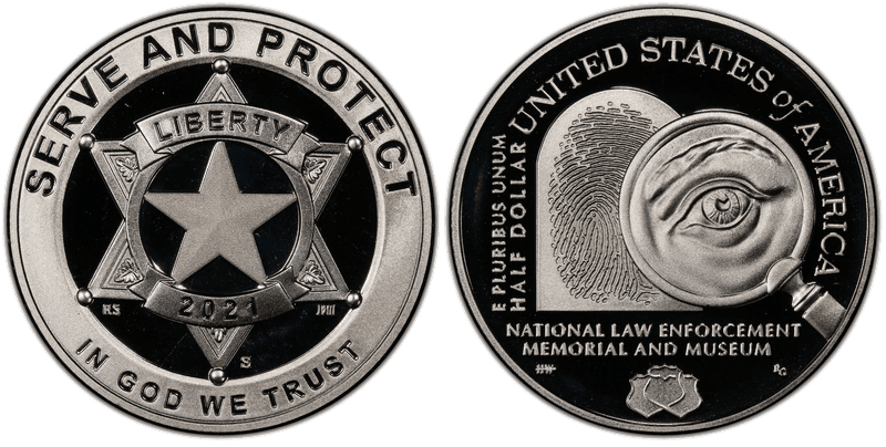 2021 (S) Proof National Law Enforcement Memorial and Museum Commemorative Half Dollar