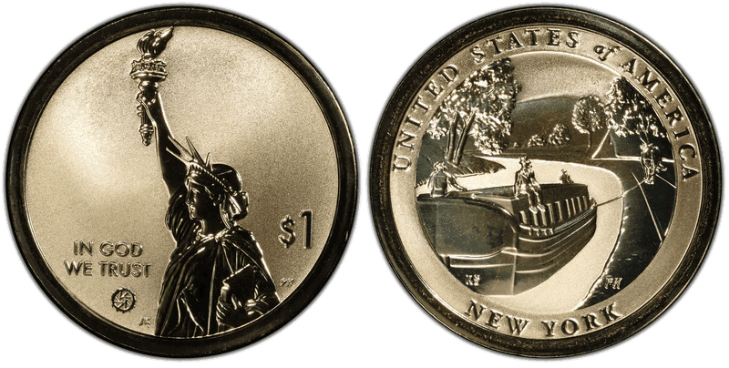 2021 (S) Reverse Proof American Innovation Dollar - New York