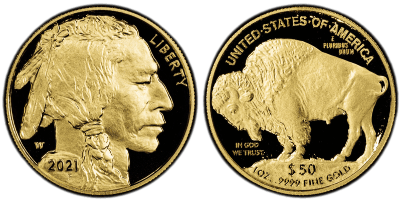 2021 (W) Proof American Buffalo .9999 Fine Gold Fifty Dollar