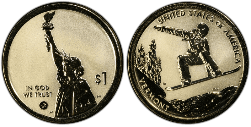 2022 (S) Reverse Proof American Innovation Dollar - Vermont