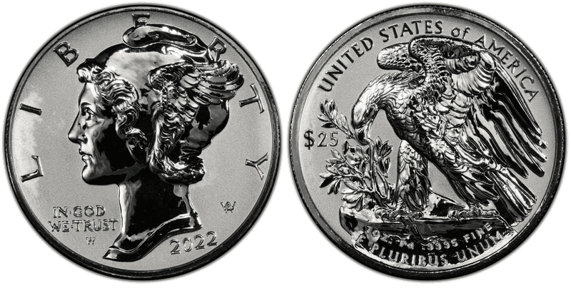 2022 American Palladium Eagles Twenty Five Dollar