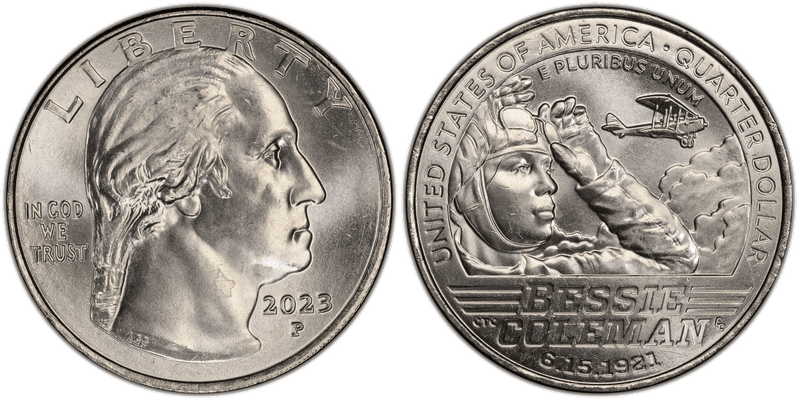 2023 (P) Bessie Coleman Quarter