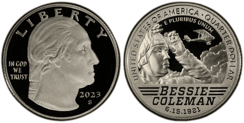 2023 (S) Proof Bessie Coleman Quarter