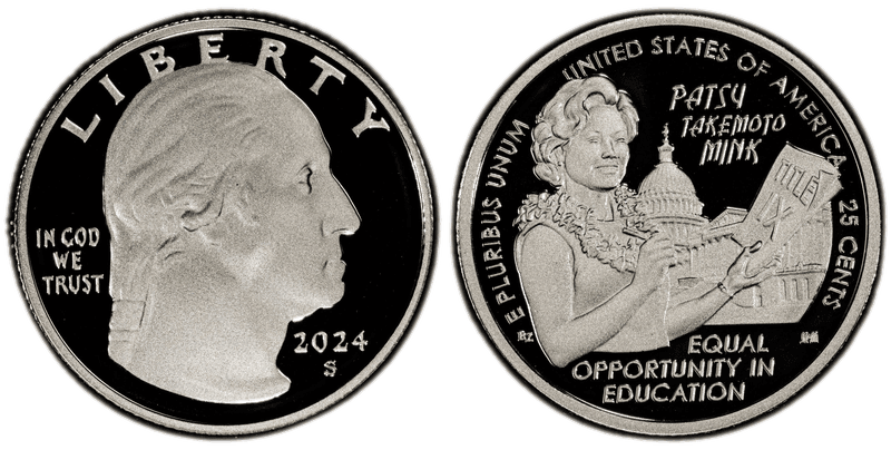 2024 (S) Proof Hon. Patsy Takemoto Mink Silver Quarter
