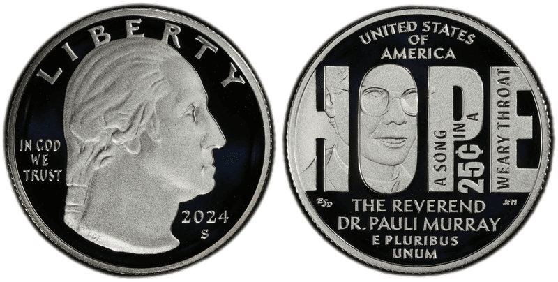 2024 (S) Proof Rev. Dr. Pauli Murray Silver Quarter