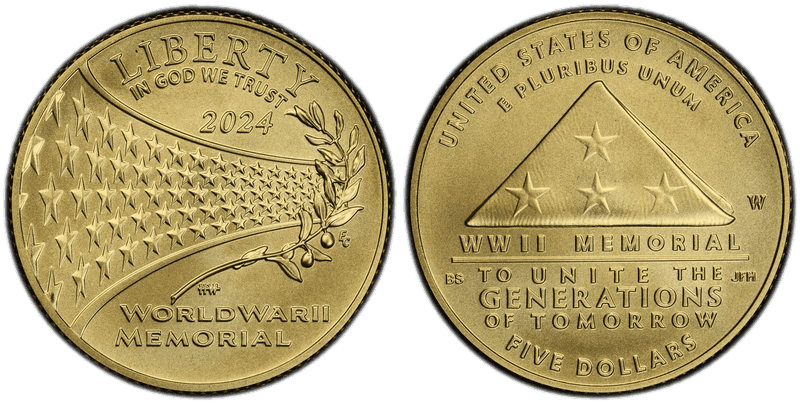 2024 Greatest Generation Commemorative Five Dollar Gold