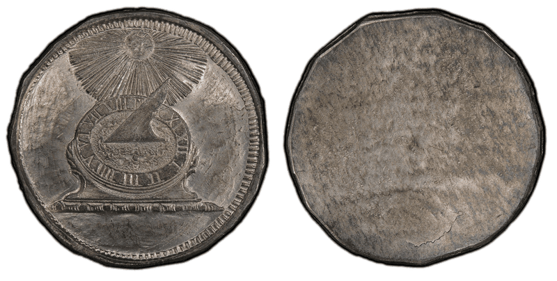 No Date Fugio Cent - Obverse Die Impression Newman-102, White Metal