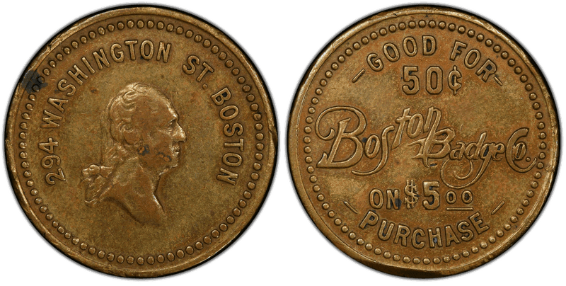 No Date Brass Medal Baker-815, Boston Badge Co. MA