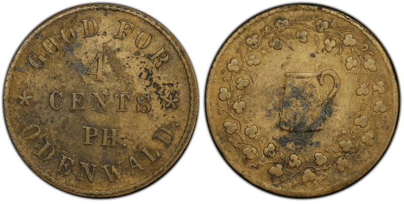 No Date Token F-60Y-1b Brass PE Ph. Odenwald MD