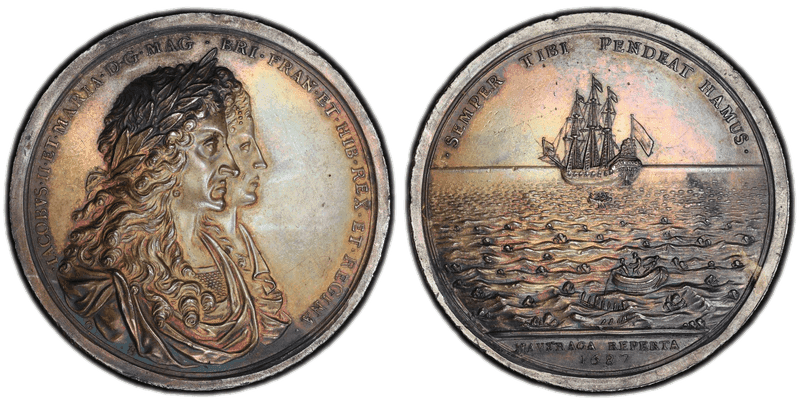 (1687) Silver Medal Betts-67, St. Domingo