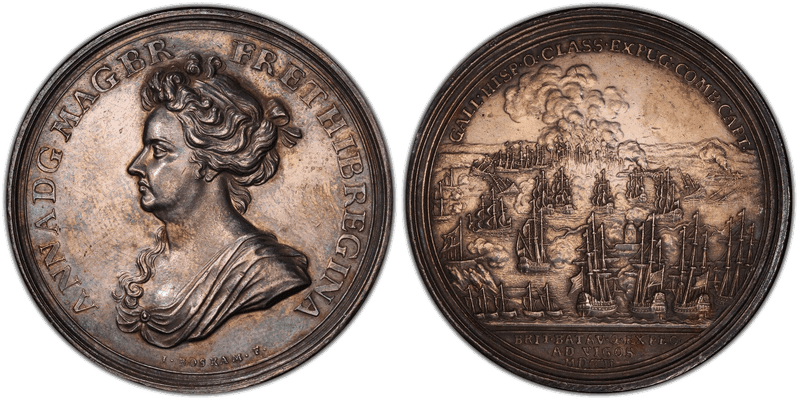 (1702) Silver Medal Betts-96, Vigo Bay