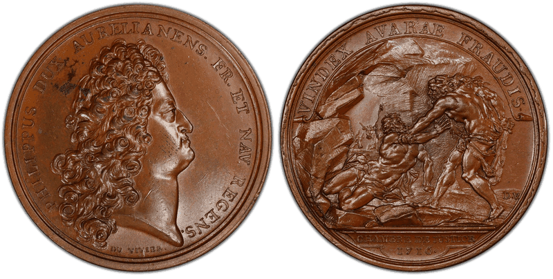 (1716) Copper Medal Betts-125, Var Philippe Bust