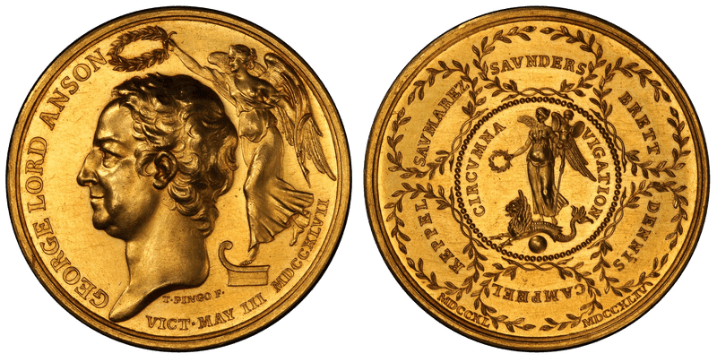 (1747) Gold Medal Betts-382, Anson's Voyage
