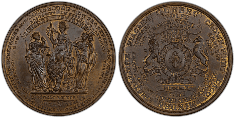 (1758-1759) Bronze Medal Betts-419, British Victories