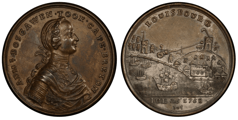 (1758) Bronze Medal Betts-403, Louisbourg