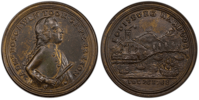 (1758) Bronze Medal Betts-406, Louisburg