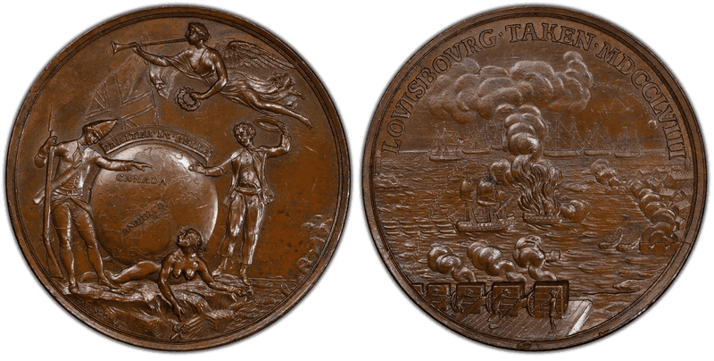 (1758) Bronze Medal Betts-410, Louisbourg