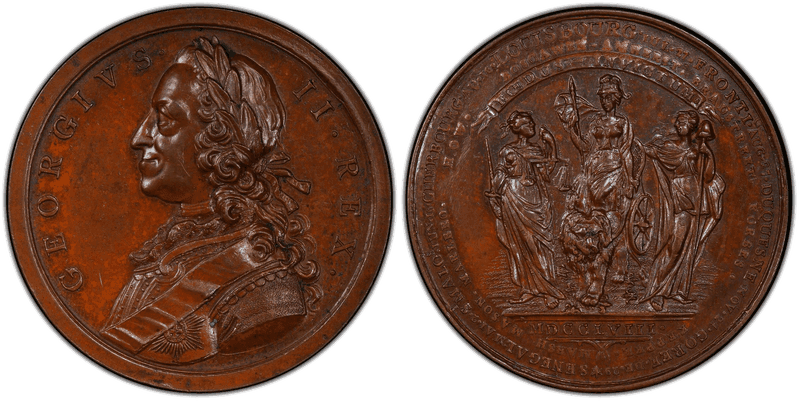 (1758) Bronze Medal Betts-416, British Victories